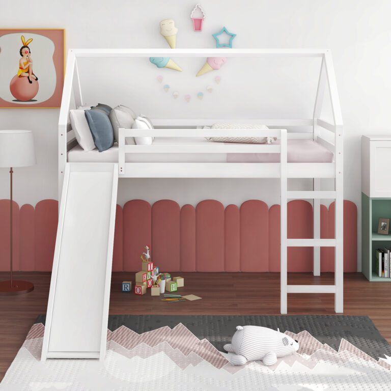 Kids' Favorite: OkelaWood's Trendy Bunk Beds with Slides