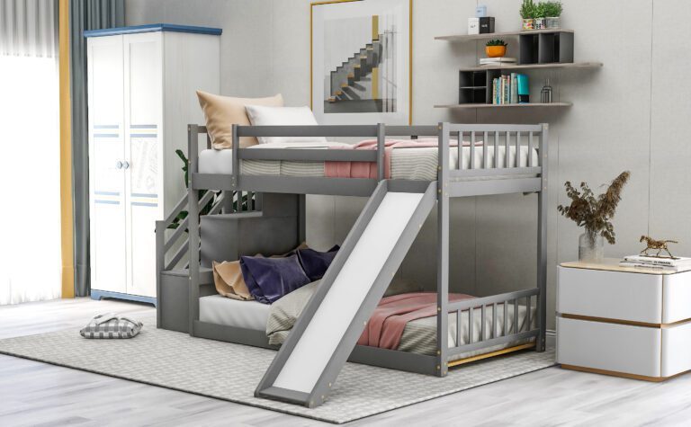Kids' Favorite: OkelaWood's Trendy Bunk Beds with Slides