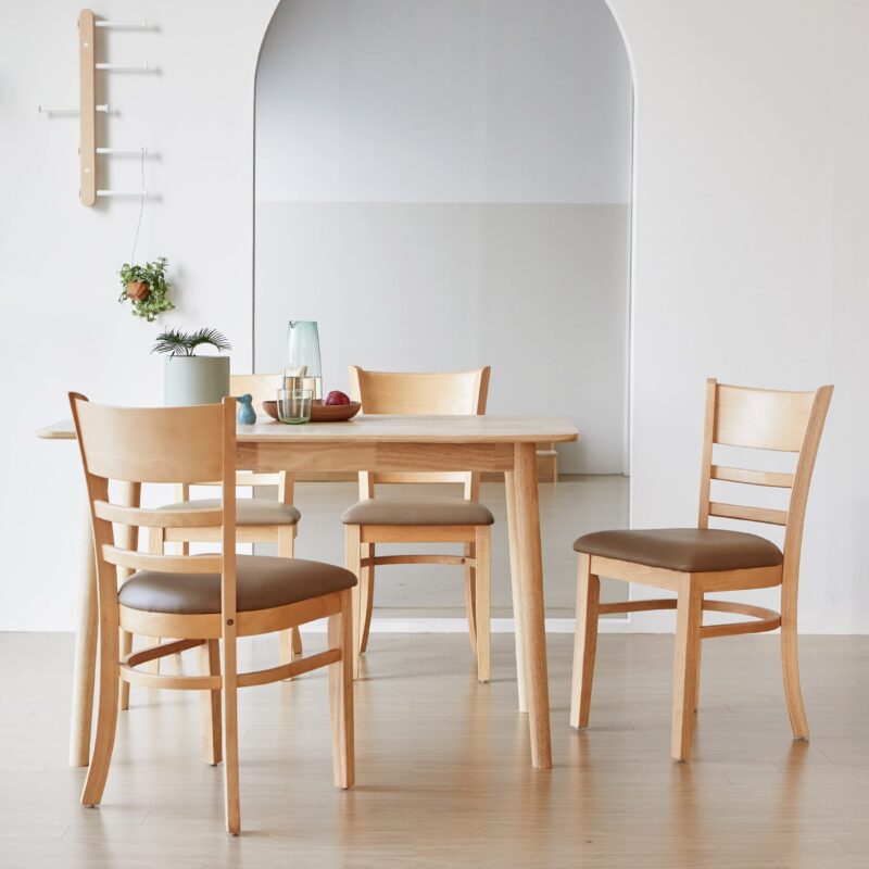 Embrace Modern Living with Natural Rubberwood Cabin Chairs - Okelawood